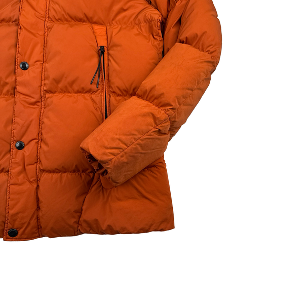 CP Company Orange Down Filled Nycra Puffer Jacket - Large