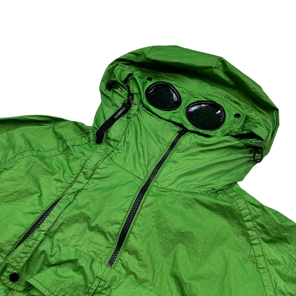 Cp company nyfoil goggle jacket on sale green