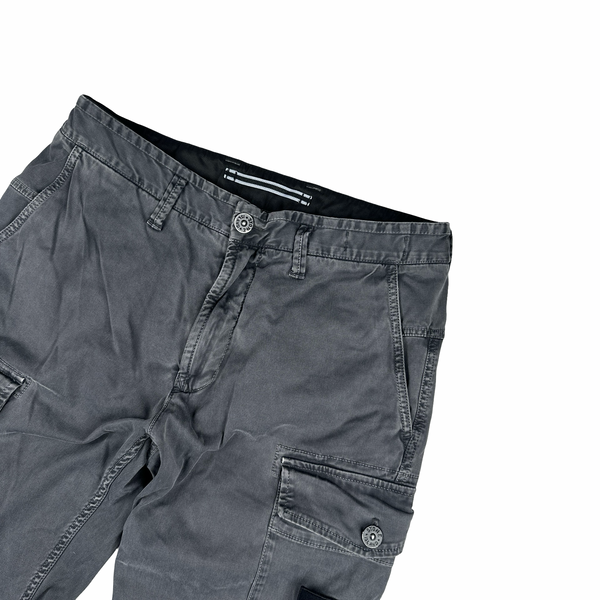 Stone Island 2021 Grey Slim Fit Cargo Trousers - 30"