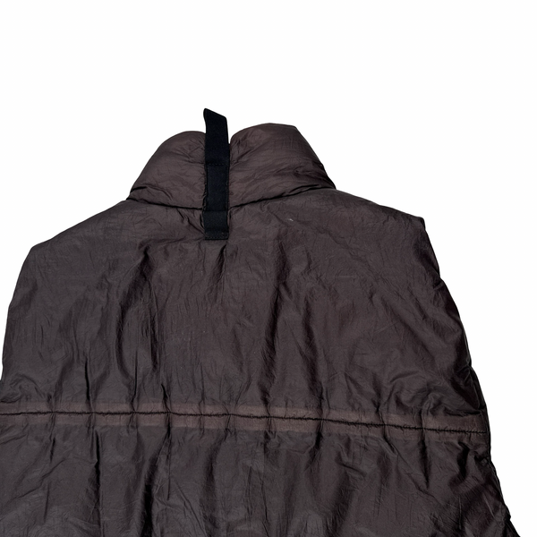 Stone Island Vintage Brown Nylon Multi Pocket Down Gilet - Large