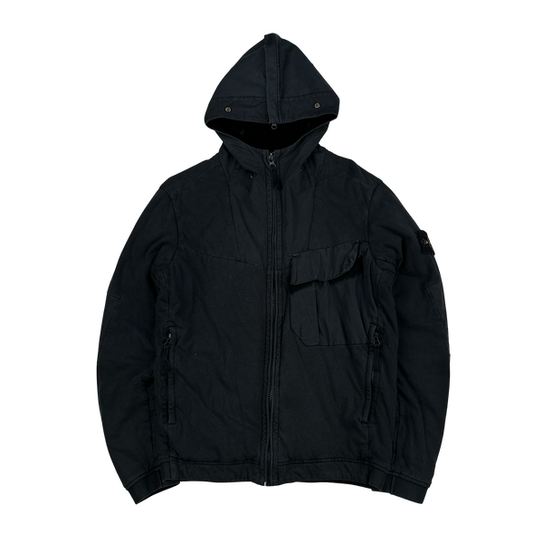 Stone Island 2016 Jersey Shell Split Velvet Hood Jacket - Small