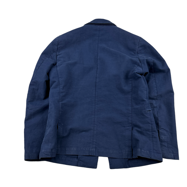 Stone Island 2014 Shadow Project Blue Mesh Lined Thick Cotton Blazer - Medium