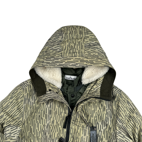 Stone Island 2021 Rain Camo Watro Reflective Parka Jacket - Medium