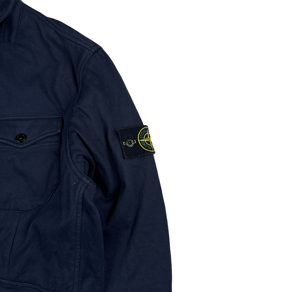 Stone Island 2016 Navy Quilted Multi Pocket Overshirt Jacket - Large