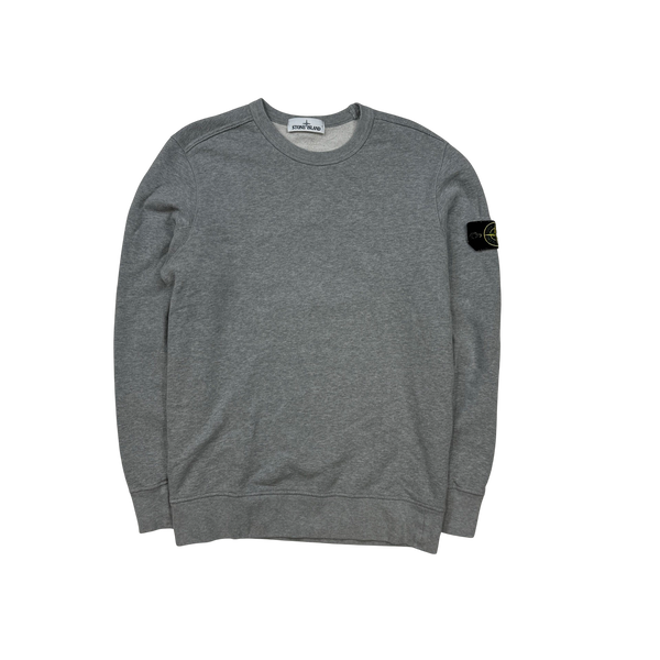 Stone Island 2017 Light Grey Cotton Crewneck Sweatshirt - Medium