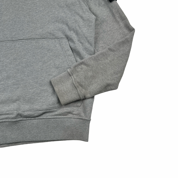 Stone Island Grey Cotton Pullover Hoodie - Medium