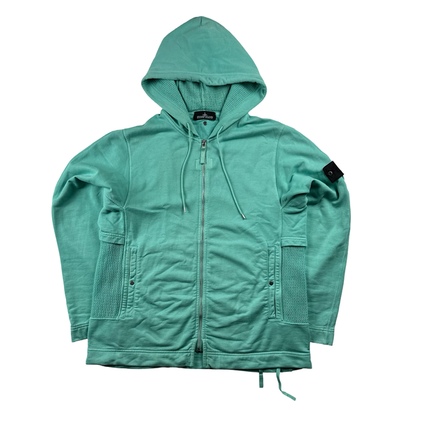 Stone Island Aqua Shadow Project Zip Up Hoodie - Medium