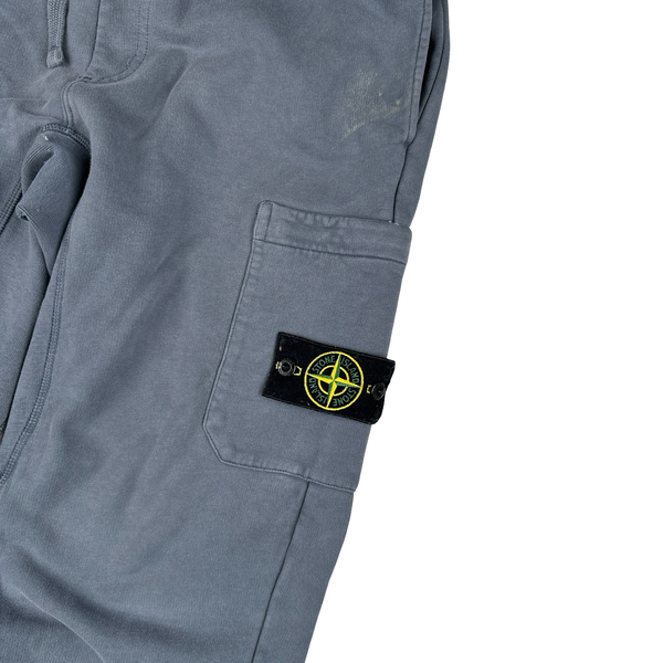 Stone Island Grey Cotton Jogging Bottoms - Large