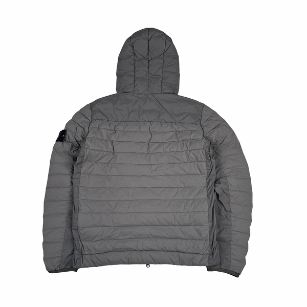 Stone Island 2025 Grey Seamless Tunnel Nylon Down TC Lightweight Puffer Jacket - Small