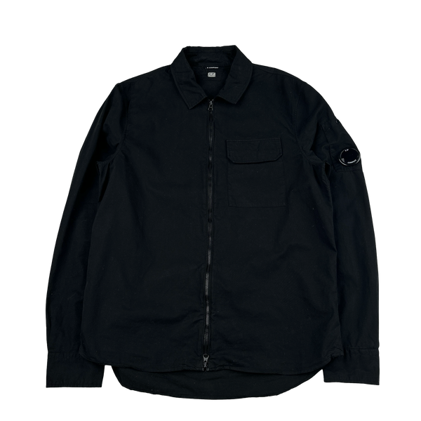 CP Company Black Cotton Lens View Overshirt - Medium