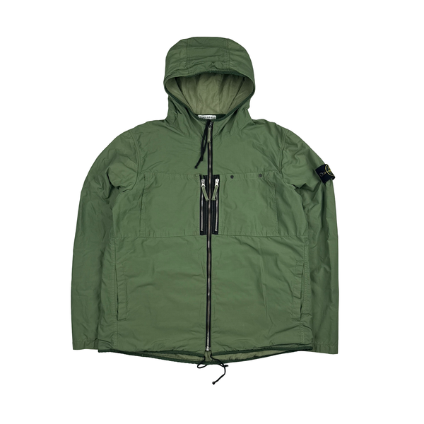 Stone Island 2010 Green Garment Dyed Multi Pocket Jacket - XL