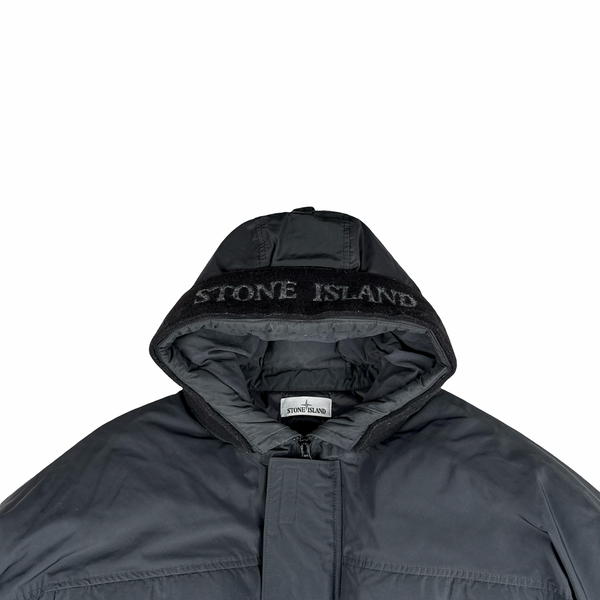 Stone Island 2020 Black Down Filled Micro Reps Jacket - XL