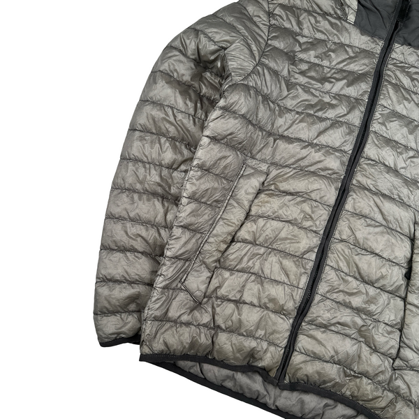 Stone Island 2015 Grey Garment Dyed Hooded Puffer Jacket - Medium