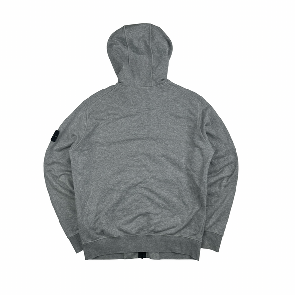 Stone Island Light Grey 2022 Zipped Hoodie - Large