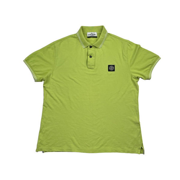 Stone Island Lime Green Polo Shirt - XL