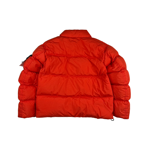 Stone Island 2025 Red Garment Dyed Crinkle Reps Jacket - Medium