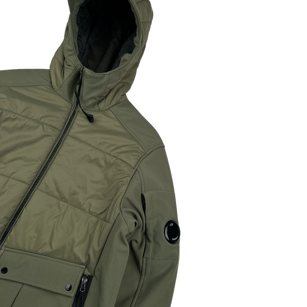 CP Company Khaki Soft Shell R Zipped Padded Jacket - Age 14