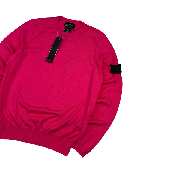Stone Island 2018 Pink Shadow Project Knitted Crewneck - Medium