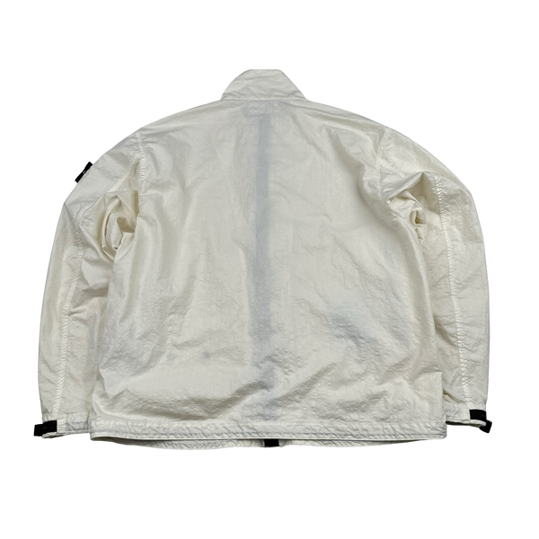 Stone Island 2025 Organic Nylon Panama TC Zipped Jacket - Large
