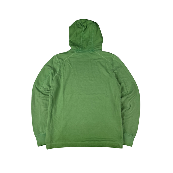 CP Company Green Lens Viewer ReColour Hooded Jumper - Large