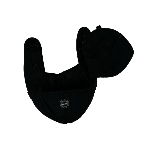 Stone Island 2022 Black Econyl Nylon Metal Face Cover Hat - Medium