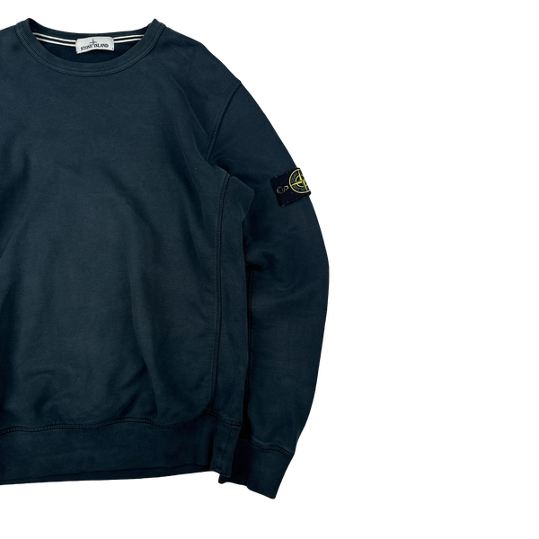 Stone Island 2015 Navy Cotton Crewneck Sweatshirt - XL