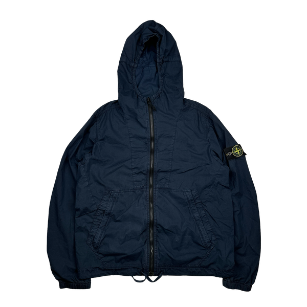 Stone Island 2017 Navy Tela Paracadute Hooded Jacket - XL