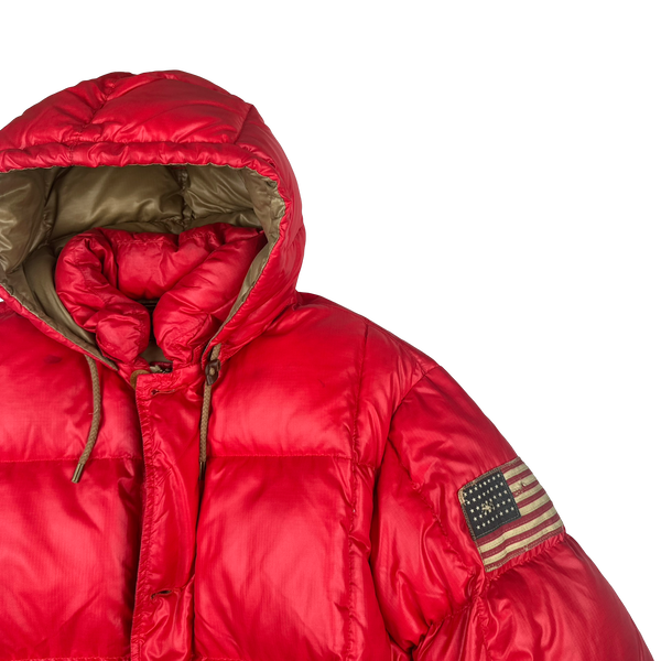 Ralph Lauren Red Down Filled Arctic Jacket - Small