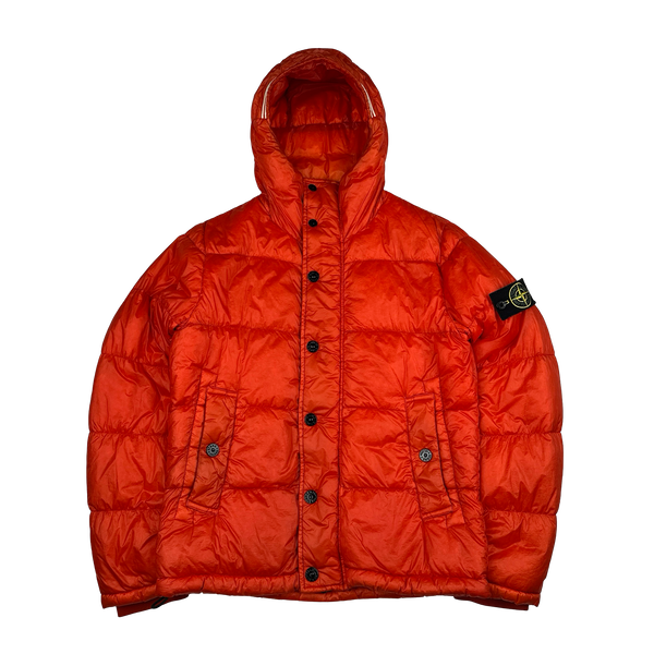 Stone Island 2013 Red Garment Dyed Puffer Jacket - Small