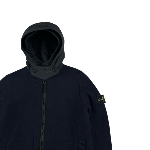 Stone Island 2011 Navy President Knit Heavyweight Jacket - Large