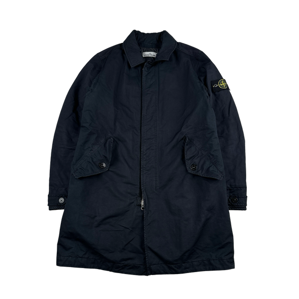 Stone Island 2017 Navy David TC Primaloft Lined Long Jacket - Large