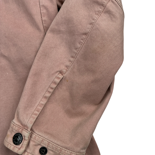 Stone Island 2016 Salmon Thick Cotton Hooded Overshirt - XL