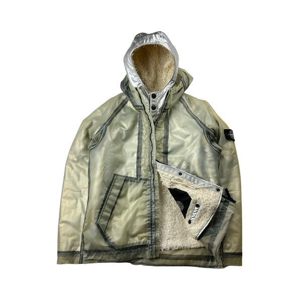 Stone Island 2015 Sherling Lined Poly Cover Jacket - Large