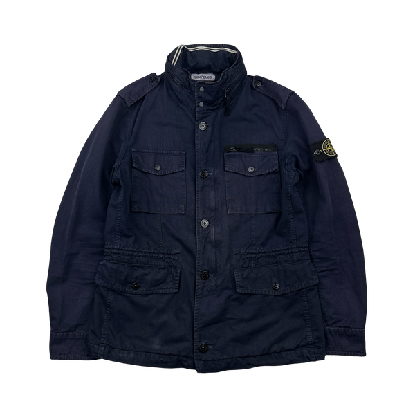 Stone Island 2012 Navy Army Tex Cotton 01 Multi Pocket Field Jacket - Medium