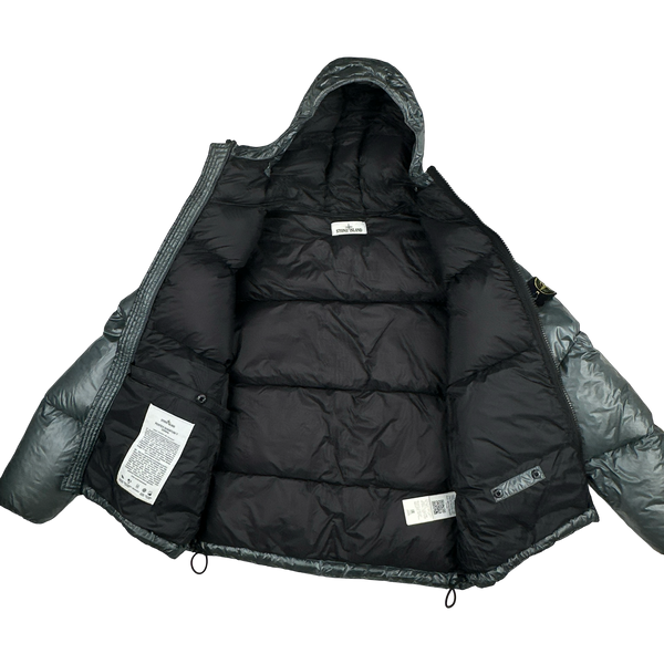 Stone Island 2017 Steel Grey  Pertex Quantum Y Down Puffer Jacket - Medium