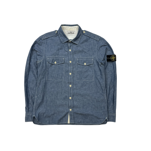 Stone island chambray shirt outlet