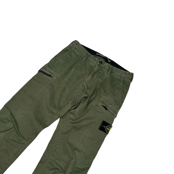Stone Island 2021 Green SK Cargo Trousers - 30"