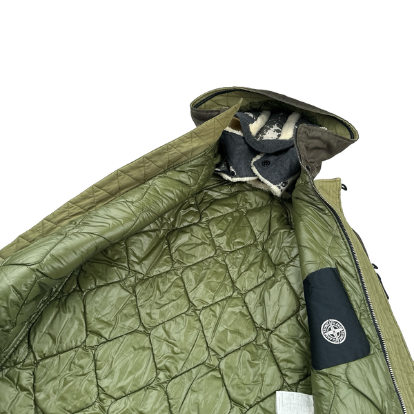 Stone Island 2010 Khaki Oxford Nylon Parka Jacket - Medium