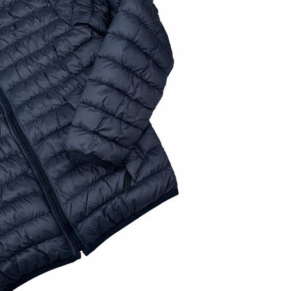 Stone Island Navy Micro Yarn Hooded Down Puffer Jacket - Small