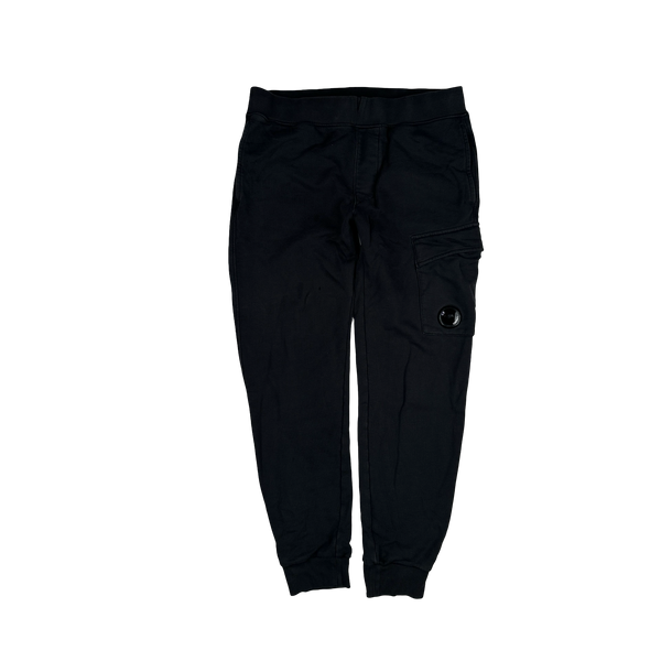 CP Company Black Cotton Lens Viewer Joggers - Medium