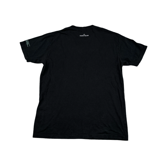 Stone Island 2021 Navy Cotton Graphic T Shirt - Large