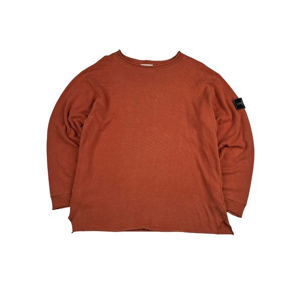 Stone Island Vintage 1994 Orange Green Edge Wool Jumper - Large