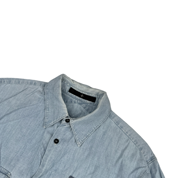 Stone Island Denim Buttoned Overshirt - XL