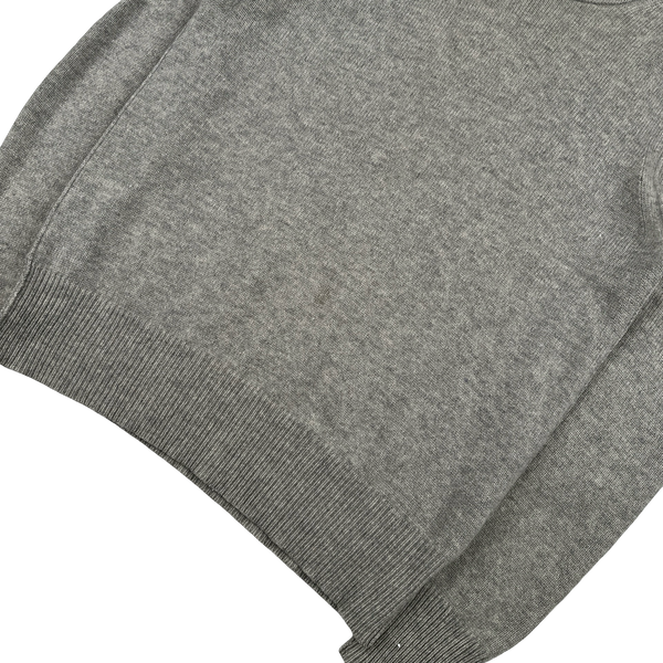 Burberry Grey Cashmere Knit Elbow Patch Jumper - Medium