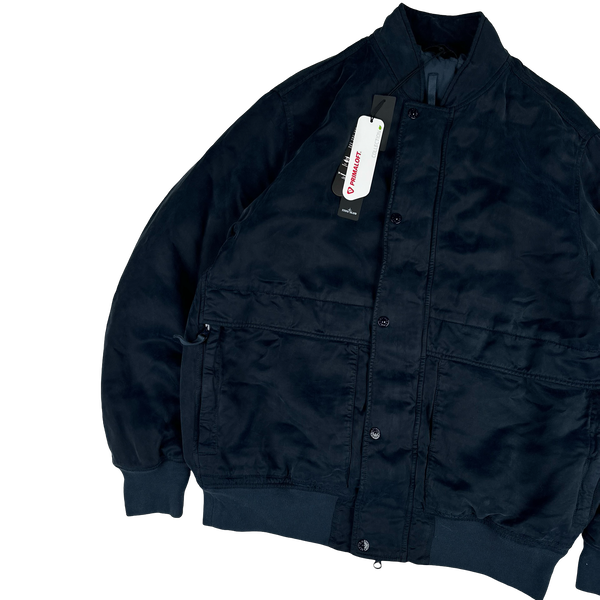 Stone Island Cupro Raso Navy Ghost Project Bomber Jacket - XL