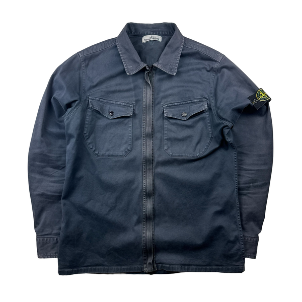 Stone Island 2016 Navy Thick Cotton Overshirt - Large