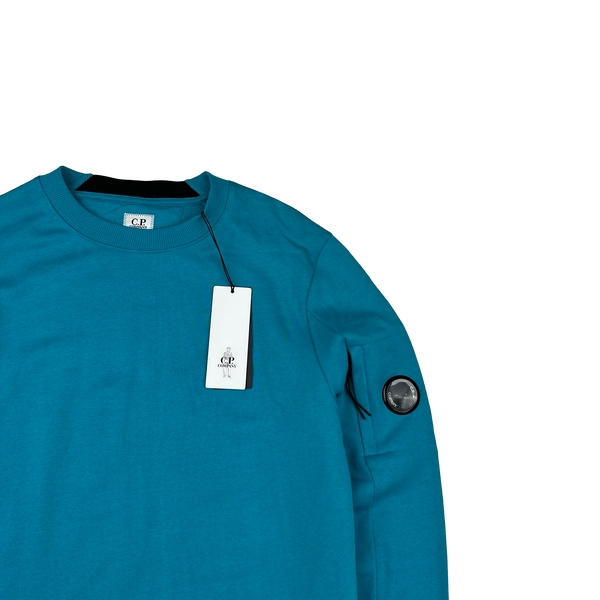 CP Company Blue Cotton Lens Viewer Crewneck - Small