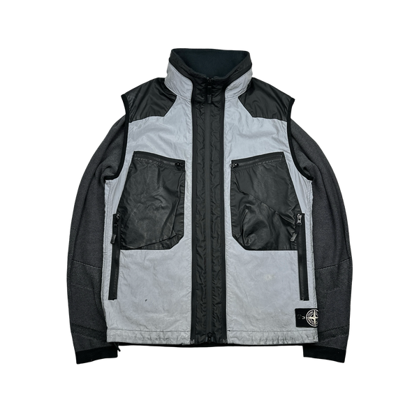 Stone Island 2017 Garment Dyed Plated Reflective 3 in 1 Jacket - Large