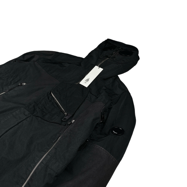 CP Company Black 50 Fili Quilted Explorer Cargo Jacket - Large