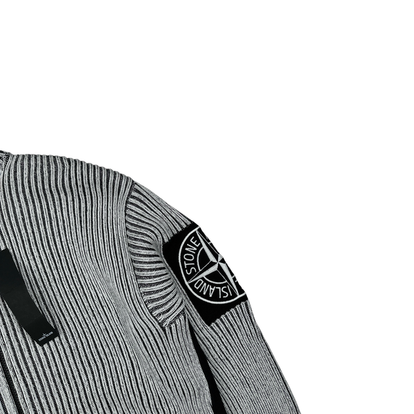 Stone Island 2019 Ribbed Multishade Compass Logo Knitted Hoodie - XL